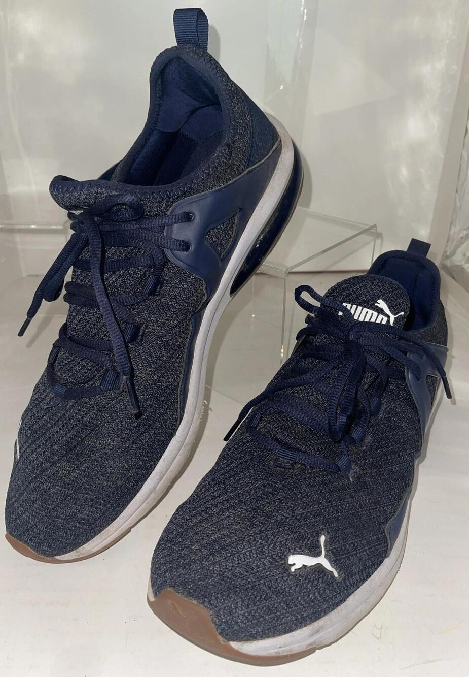 PUMA SoftFoam+ Shoes Mens Size 12 Navy Blue Knit Running Sneakers 391710-01